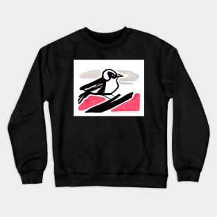 Black and red bird illustration Crewneck Sweatshirt